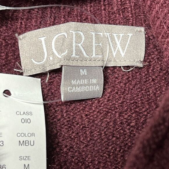 NWT J. Crew Alpaca Blend Plum Roll Neck Super Soft Sweater Womens Sz M - Picture 3 of 6